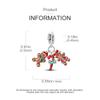 Fit 3Mm Original Bracelet Womens Copper Christmas Elk Message Plate Ornament Charms Beads Diy Fine Jewelry Gift