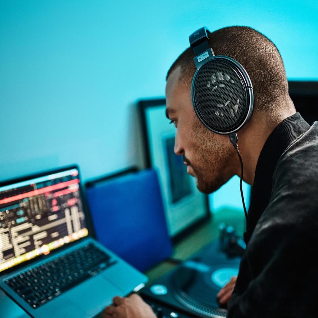 Sennheiser HD 650 Wired Gunmetal Voice Vented Magnet System Headphones, Black, Open-back, High-Performance Transducer, Ultra-lightweight Coil,