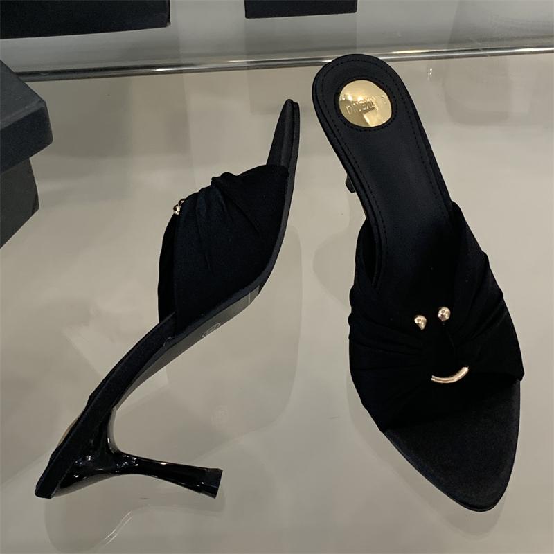 

Eilyken Summer Street Style Open Toe Thin Heels Woman Slippers Stripper Party Slides Shoes Zapatos De Mujer 6CM 9CM 35