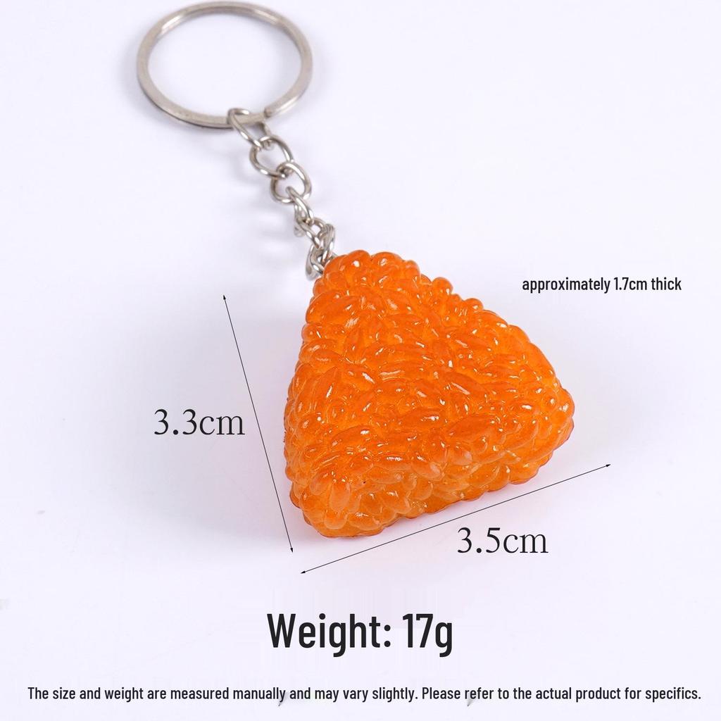 PVC Sushi Onigiri Keychain: Japanese Cuisine Nori-Wrapped Rice Bag Charm