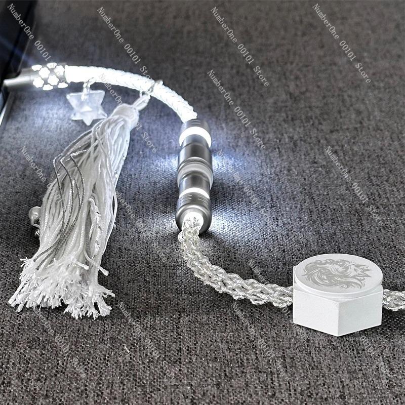 Single Crystal Copper RGB Cold White Light Keyboard Cable,8K Magnetic Axis Mechanical Keyboard Cable,High-Quality Aviation