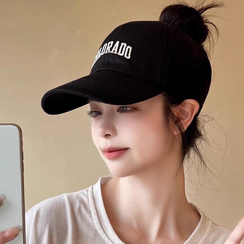 Summer Hard-Top Baseball Cap for High Ponytails