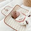 Baby Diaper Pad Folding Newborn Changing Pads Covers Cotton Waterproof Bear Bunny Baby Changing Padding for Crib Baby Strolller Portable 50*70Cm