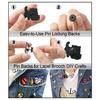 100 Piezas Traseras de Goma Negra para Pines de Solapa, Pasadores para Gemelos, Cierres para Insignias, Suministros y Accesorios para Hacer Joyería