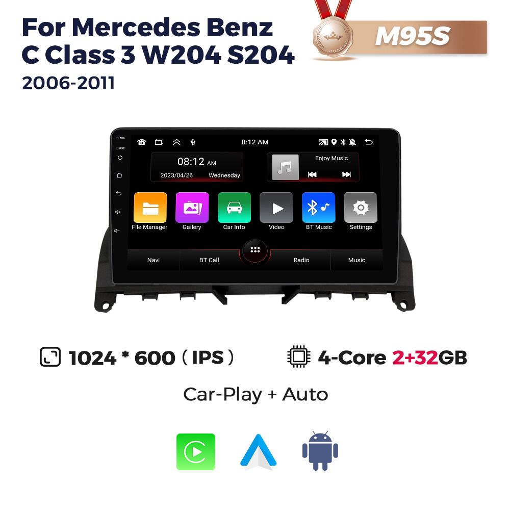 NaviFly For Mercedes Benz C-Class 3 C220 C180 W204 S204 2006-2011 Android Car Player Radio Multimedia Touch Screen Video Stereo