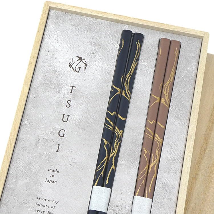 Pair of Couple Wedding Made In Dishwasher TSUGI Gift Chopsticks Classy Gift Chopsticks, Gift, Anniversary, Wakasa-lacquered, Japan, Safe, (next)