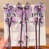 Kuromi Black & Purple Hair Accessories - Cute Bow Hair Clips for Girls and Babies