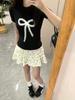 Design bow slim and thin short-sleeved T-shirt summer new niche ins fashion chic Spice Girl top
