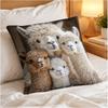 1 Piece Cute Alpaca Pattern Printed Cushion Cover Suitable for Decorating Living Room Sofa Pillow Cover Home Cushion Cover
