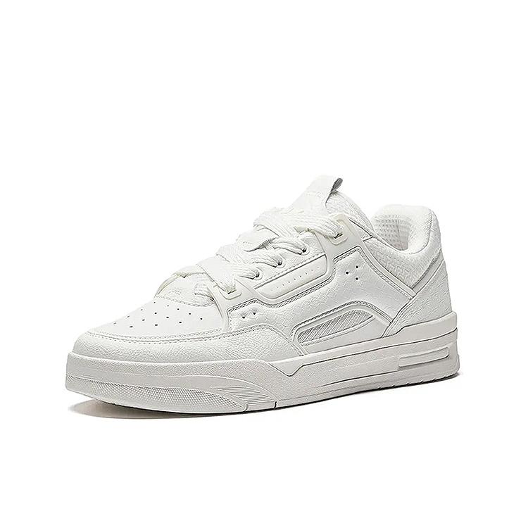 Anta Coverage Slip Resistant And Abrasion Resistant Low top Stylish Skateboarding Shoes Men's White 112618043-6