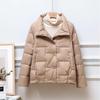 Jesienna i zimowa nowa biała kurtka puchowa Lekka damska ciepła kurtka z długim rękawem damska kurtka puchowa