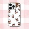 N-Nutellas C-Chocolate Art Phone Case For iPhone 16,15,14,13,12,11,Pro,XS,Max,Plus,Mini,SE White Candy Matte Shockproof Cover