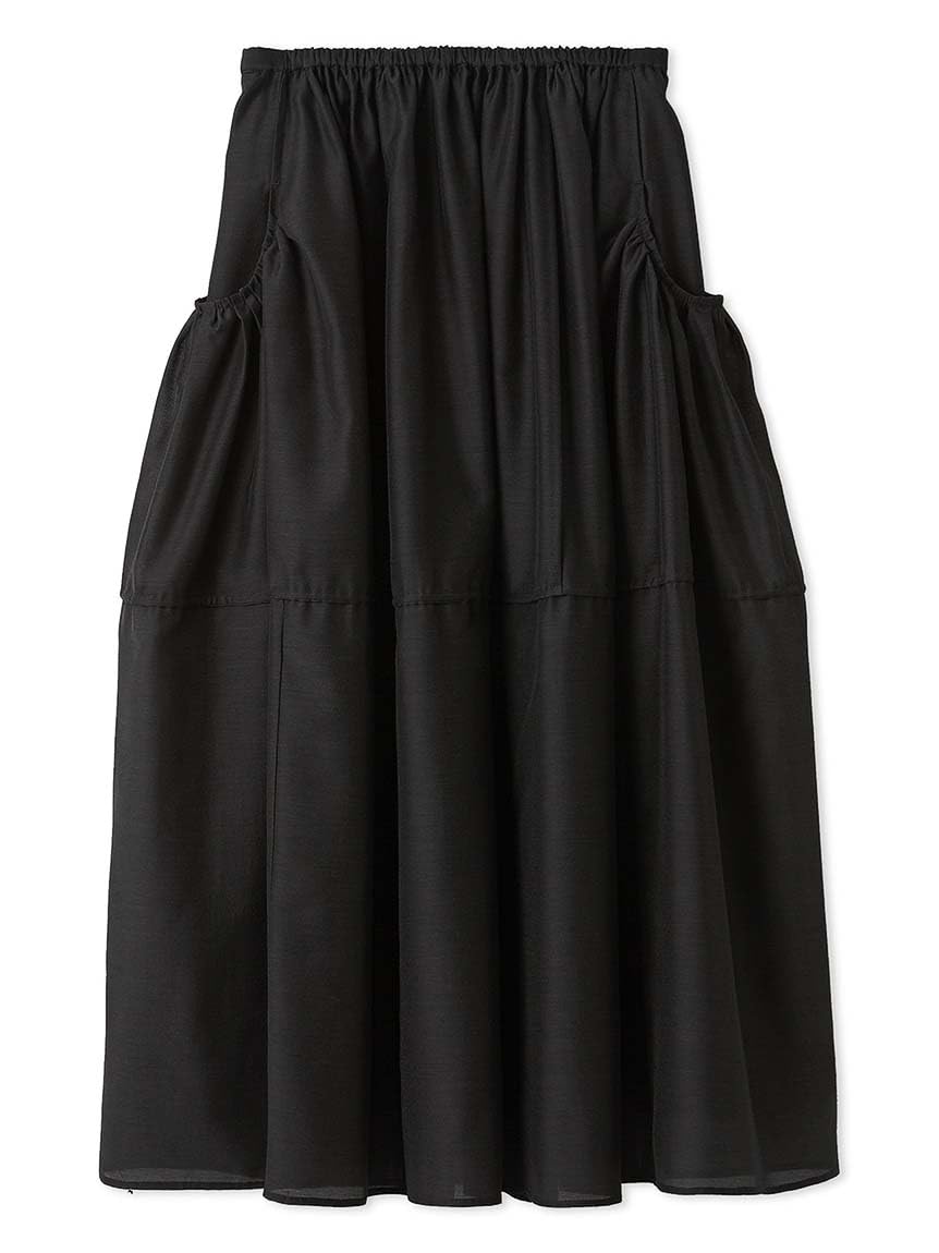 

Elastic Waist PK Design Flared Skirt 09WFS251143 BLK [Mira Owen] Women s чёрный