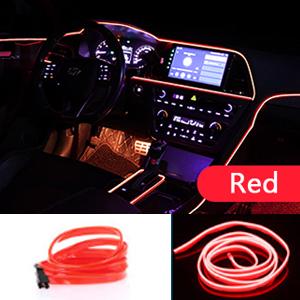 1M/3M/5M USB LEDowe Światło Ambientowe Do Samochodu Panel LED Deska Rozdzielcza Neonowy Pasek Dekoracje Wnętrza Atmosfera EL Światło Linia Rurka Z
