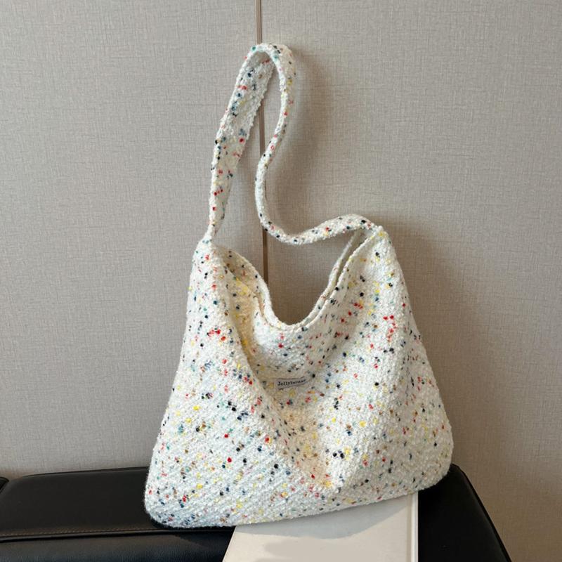 New Fashion Flower Women's Bag Casual Large Capacity Shoulder Crossbody Bag Fresh Tote Travel Bag