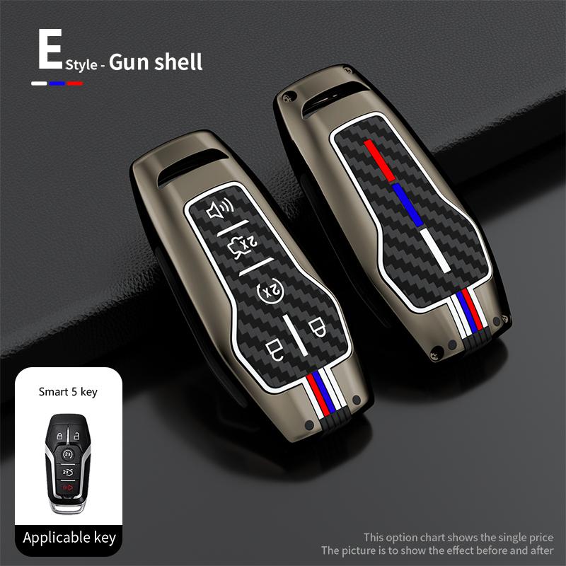 4 /5 Buttons Zinc Allo Car Key Case Cover For Ford Fusion Mondeo Mustang F-150 Explorer Edge 2015 2016 2017 2018 Car Accessories