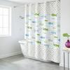 Plastic Shower Liner, Cartoon Fish Shower Curtain with Rustproof Grommets, Waterproof Shower Liner for Bathroom Partition Splash Protection