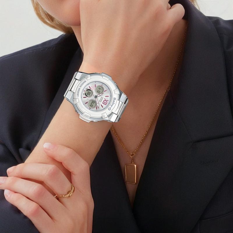 Casio BABY-G Flower Series Fashion Trendy Vibrant Street Classic Pointer Dual Display Waterproof Quartz Movement Resin Strap Japanese BGA-110BL-7B2021
