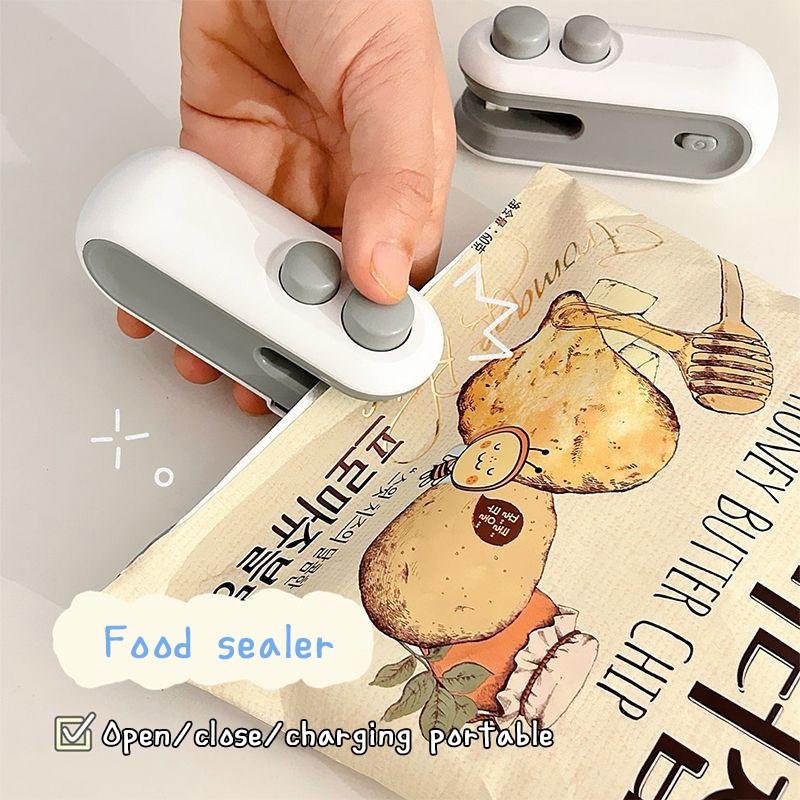 New Mini Bag Sealer Plastic Bag Sealing Machine 2 in 1 Heat Seal Rechargeable With Cutter For Plastic Bags / Snack Bags