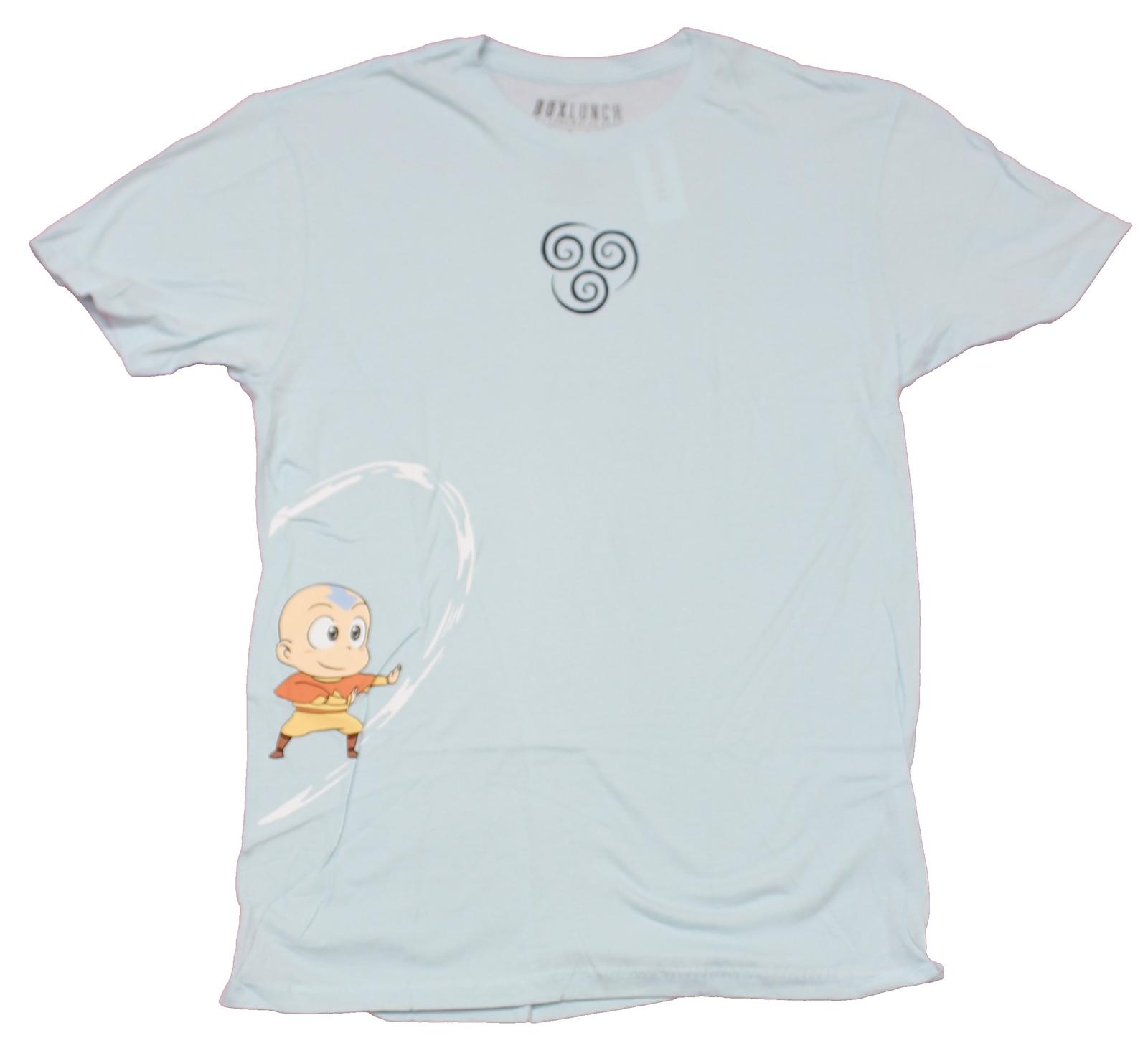 Avatar The Last Airbender Adult New T-Shirt - Aang Chibi Airbender Symbol Pic S
