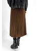 2023 New Wool Blend A-Line Midi Skirt: Pleated, Solid Color, Slimming, Great Drape for Autumn & Winter
