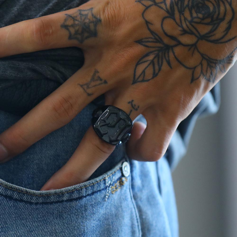Vintage Skull Head Number 13 Men's Rings Retro Personalized Stainless Steel Jewelry For Women