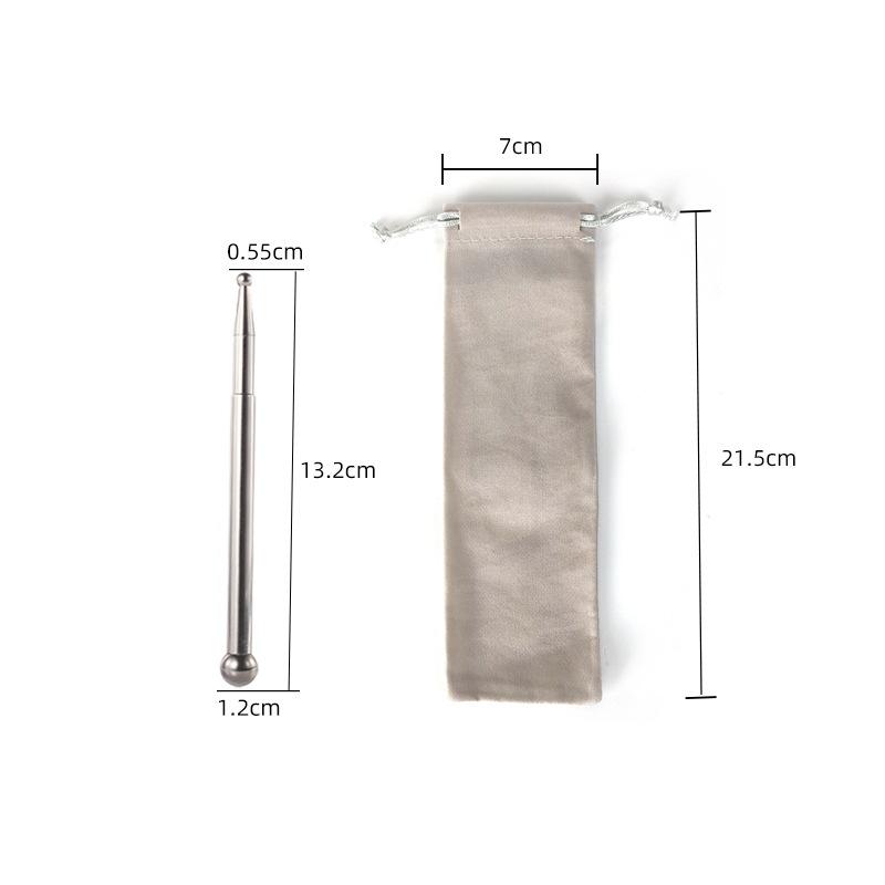 Retractable Stainless Steel Acupuncture Point Massage Pen Manual Meridian Massage Stick for Face Body