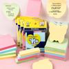Heart-Shaped Micro-Adhesive Sticky Notes - Self-Adhesive, Cute Memo Markers for Students
