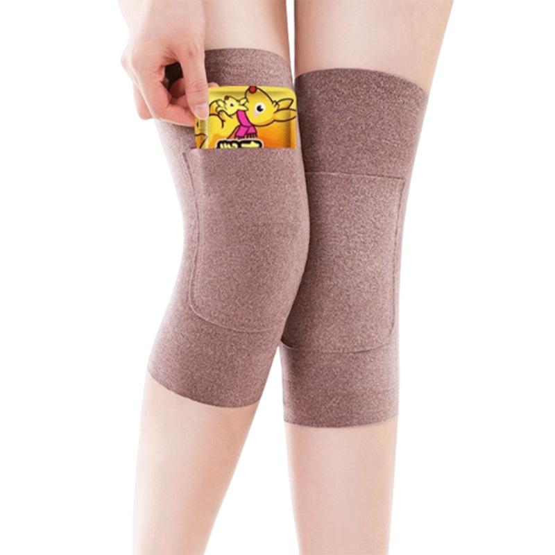 

Немецкие бархатные наколенники с карманами для сохранения тепла, толстые противоскользящие наколенники для спорта для защиты всей ноги, коленных суставов, старых холодных ног и бедер. One size fits all, one pair.