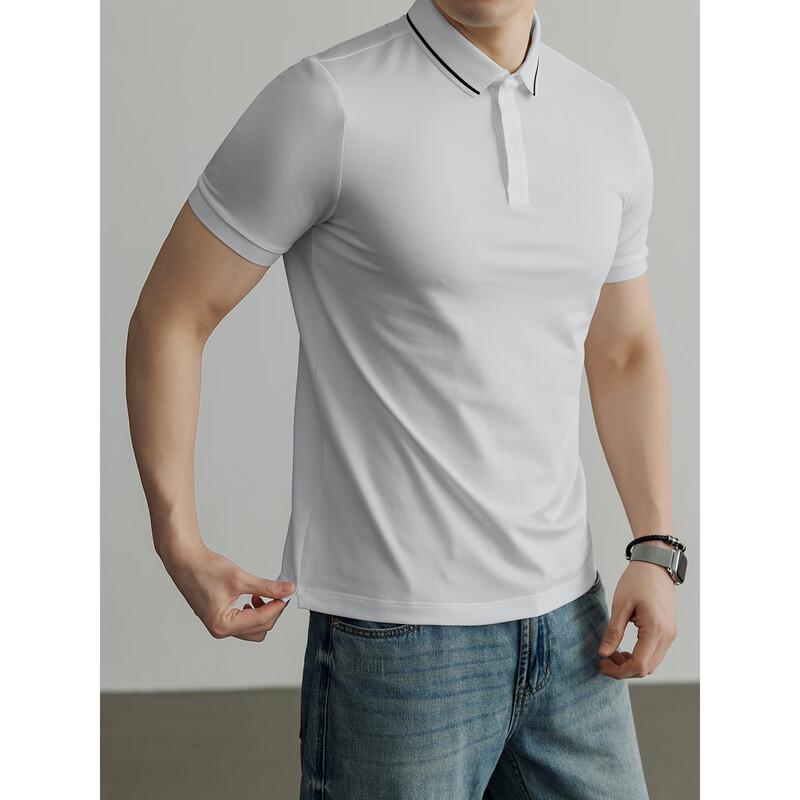 Hengyuanxiang Men's Cool-Feel Short Sleeve POLO Shirt