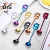 Stainless Steel Mirror Polished Spoon Ergonomic High Temperature Resistant Lucky Cat Tea Scoop Party Decor