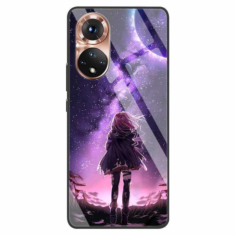 Luxury Case for Huawei Honor 50 Cover Tempered Glass Cover for Huawei Honor 50 Phone Case Honor50 6.57" Coque Bag Fashion Bumper