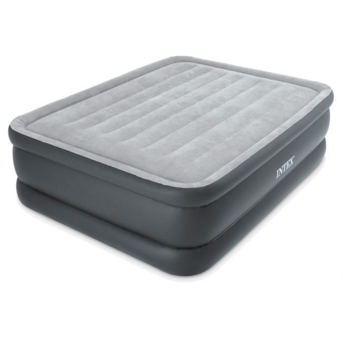 Flocked Inflatable Bed Mattress with Built-in Pump