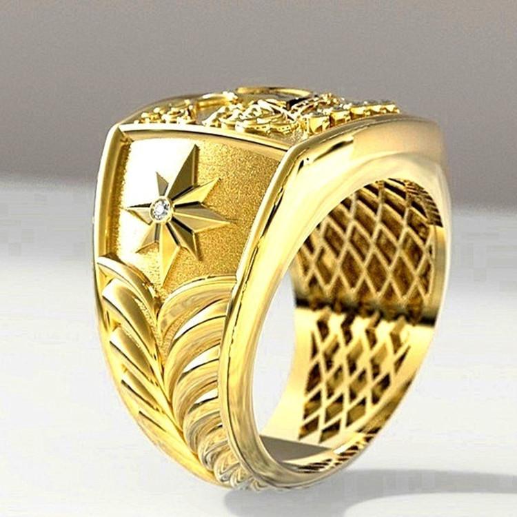 Goldener Punk-K-King-Ring