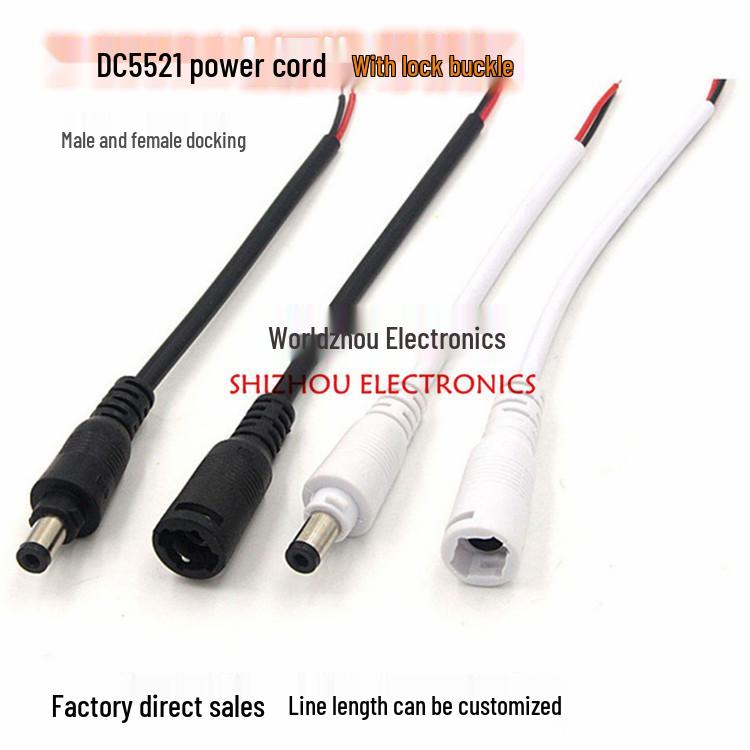 DC5.5*2.1 LED Light Strip Cable Male-Female Power Connector
