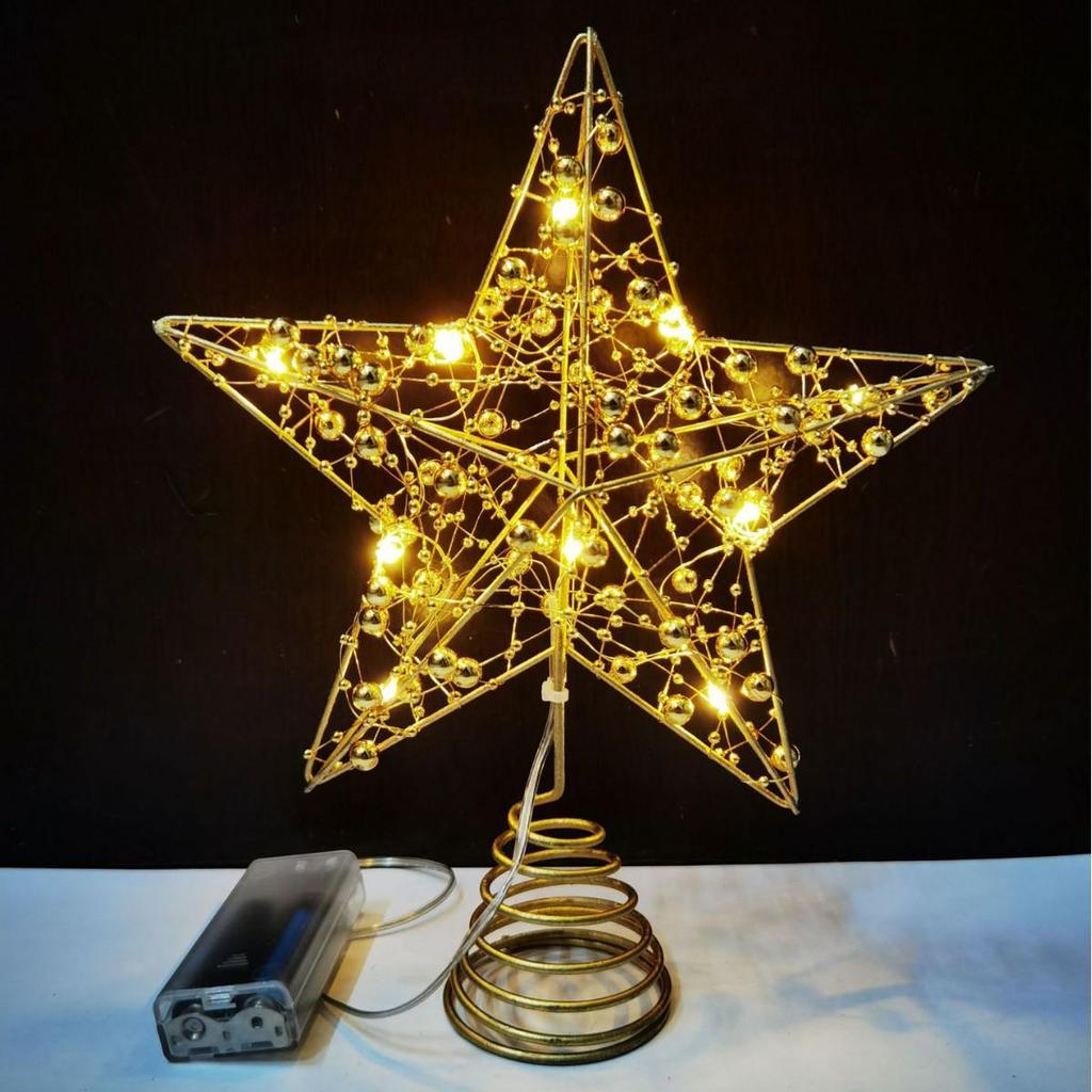 Yuzhu Line Tree Top Star Christmas Tree and Window Decorations