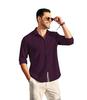 Men's Casual Button Down Shirts Long Sleeve Linen Shirt Fashion Textured Beach Summer Shirt
