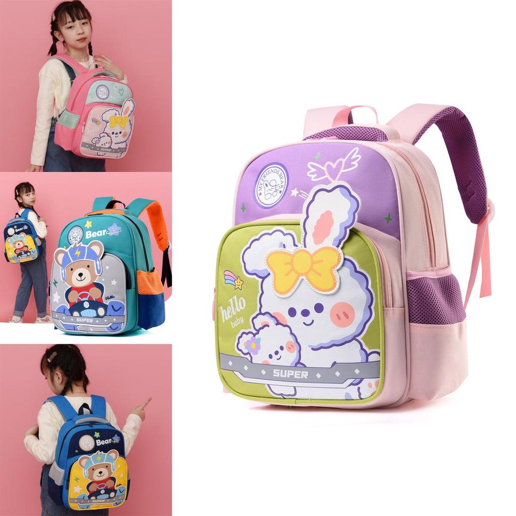 Adorable 2024 Preschool Backpack For Boys And Girls Cute Animal Printed Double Shoulder Bag