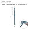 1/4" Extra Long Carbide Square End Mill for Aluminum, Copper Alloy, Plastic, 4" Overall Length End Mill Bits, 3 Flute HRC 55 Deg DLC Coating, CNC