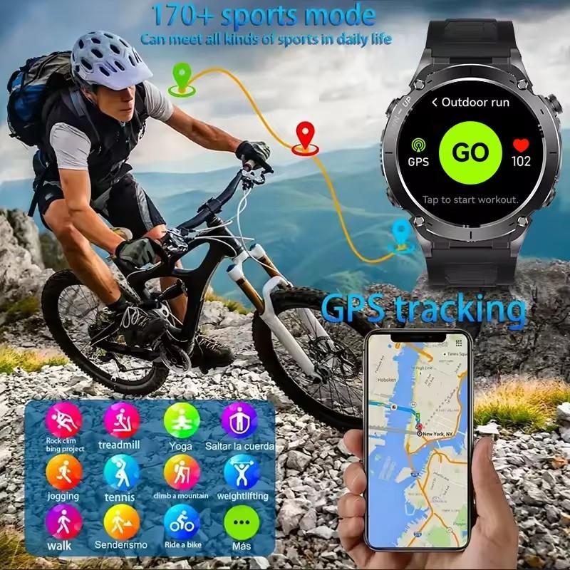 Nuovo Smartwatch GPS 2026 Impermeabile 10 ATM GNSS Dual-band Integrato Bussola Schermo AMOLED Ultra HD Sport Militare Uomo Compatibile Android/iOS
