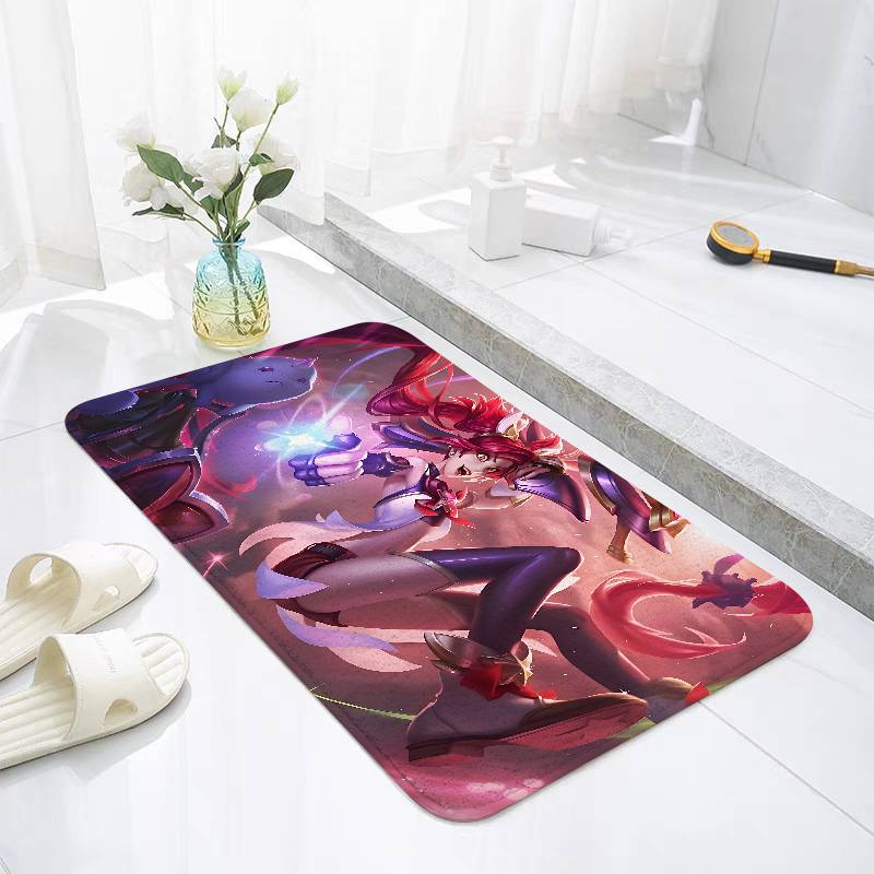 L-LoL-J-Jinx-Runaway Loli Floor Mat For Living Room Cushions Modern Soft Fluffy Home Rug For Children's Bedroom Play Carpet