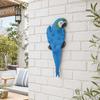 Resin Resin Bird Ornament 12.2 * 3.9 * 3.1in Blue & Red Lifelike Animal Figurine Bird Desktop Decoration Craft