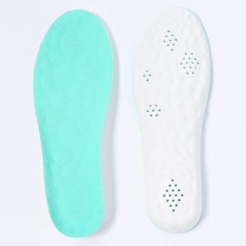 Soft Sports 4D Men's and Women's Insoles Arch Massage Outdoor Shock Absorption Sweat Absorption Odor Prevention Antibacterial