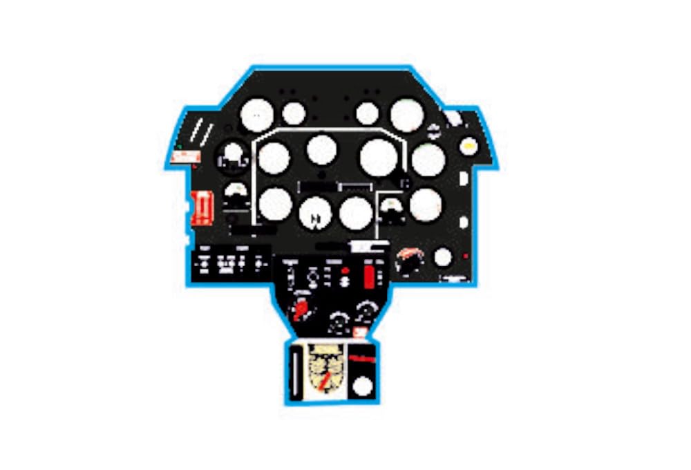 Yahu Model Severoamerický Mustang Raný typ Barevný přístrojový panel Plastové modelářské díly YMA3228 1/32 P-51D (pro Level)