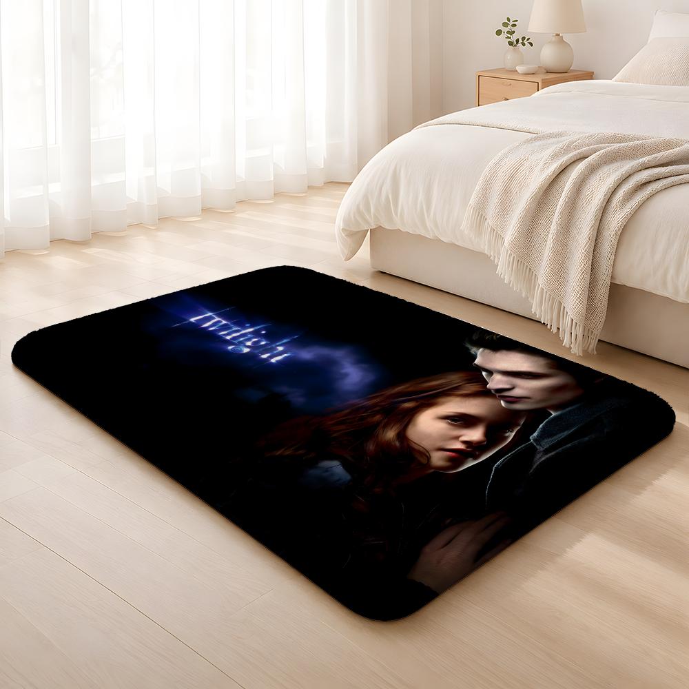 The Twilight Sagaq Floor Mat Machine Washable Soft Flannel Area Rug, Non-Slip Absorbent Floor Mat for Living Room Bedroom