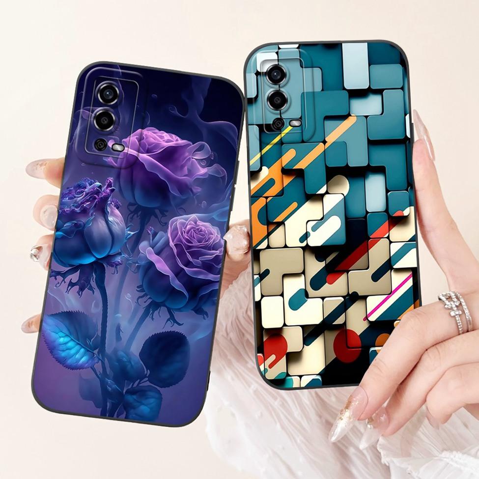 For Oppo A55 4G Case CPH2325 Silicone Cute Cat Fashion Butterfly Flowers Love Painted Cover For Oppo A55 4G Phone Case