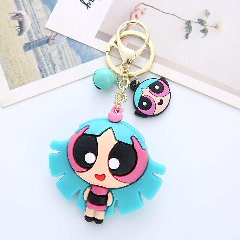 

Аниме Брелок Мультфильм Пауэрпафф Герлз Подвеска на сумку Украшения Подарок Детский синий