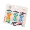 Schneller Versand 3 Stück Schnullerkette Schnullerclip mit Druckmuster Baby-Schnullerketten für 0-12 Monate