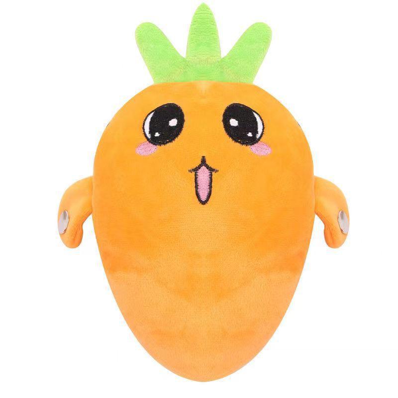 

Interactive Fruit Rhythm Piano Toy With Plush Material 16x8x18cm Flashing Lights And Music помаранчевий
