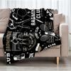 badminton Theme Printed Blanket - Perfect for Couch, Bed, Travel & Outdoor Use | Machine Washable, Cozy & Durable.